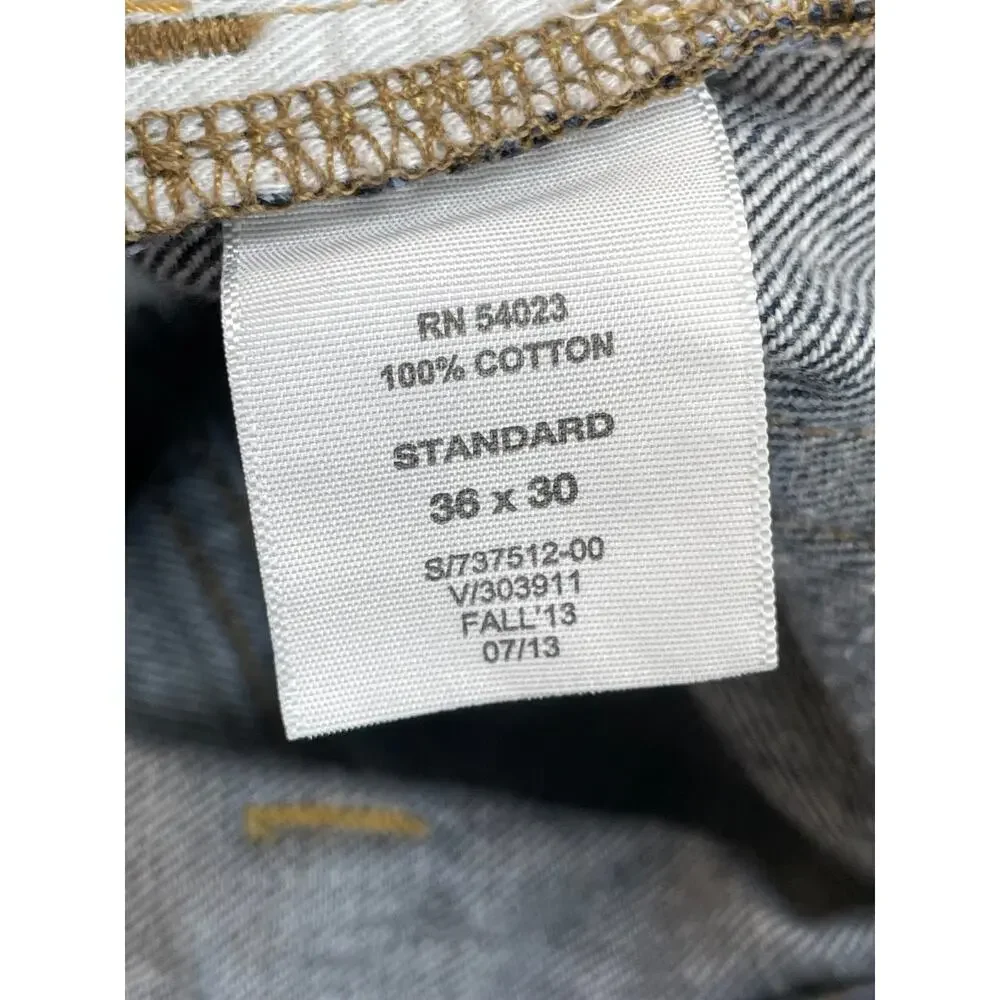 Gap 1969 Jeans Mens 36 x 30 Blue 100% Cotton Ringspun Denim Standard Straight
